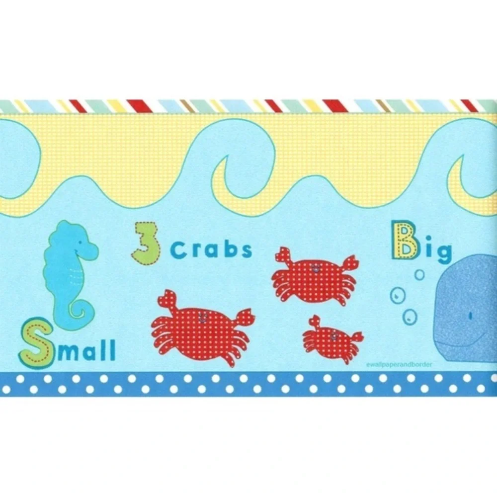 CoCaLo Go Fish Nursery Wallpaper Border Ocean Theme  15 Ft Discontinued